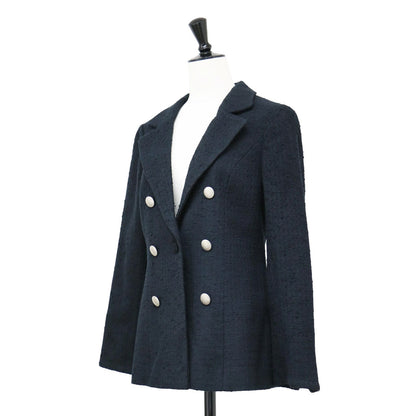 24春夏 コットン サマー ツイ―ド テーラード ジャケット / ミドル丈 シングルブレスト