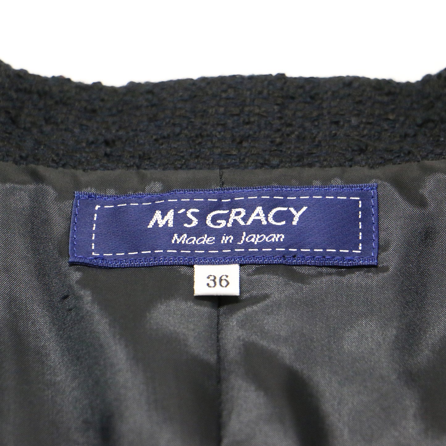 24春夏 コットン サマー ツイ―ド テーラード ジャケット / ミドル丈 シングルブレスト