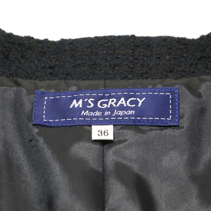 24春夏 コットン サマー ツイ―ド テーラード ジャケット / ミドル丈 シングルブレスト