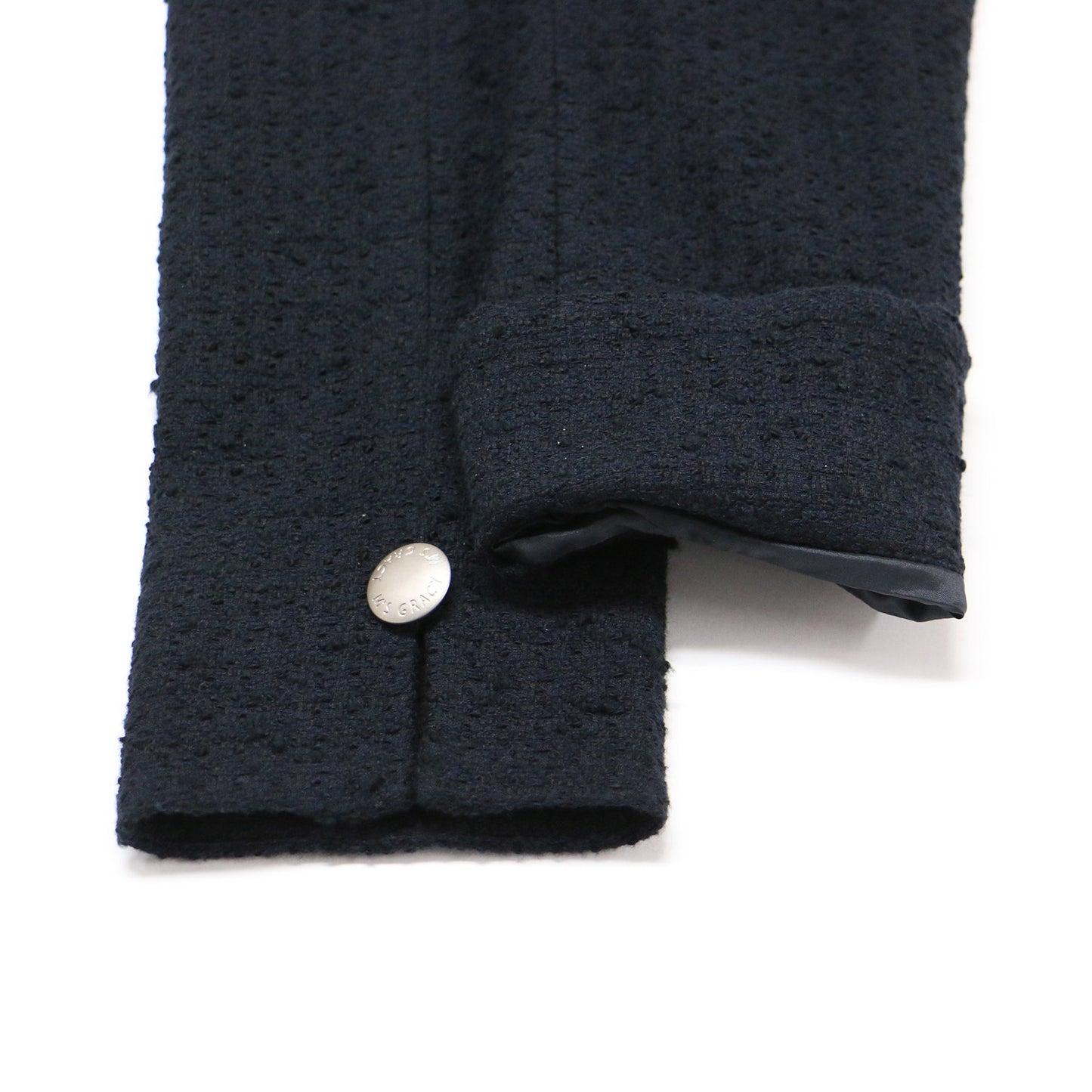 24春夏 コットン サマー ツイ―ド テーラード ジャケット / ミドル丈 シングルブレスト