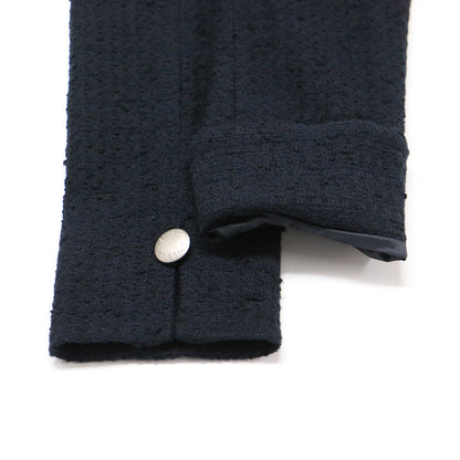 24春夏 コットン サマー ツイ―ド テーラード ジャケット / ミドル丈 シングルブレスト