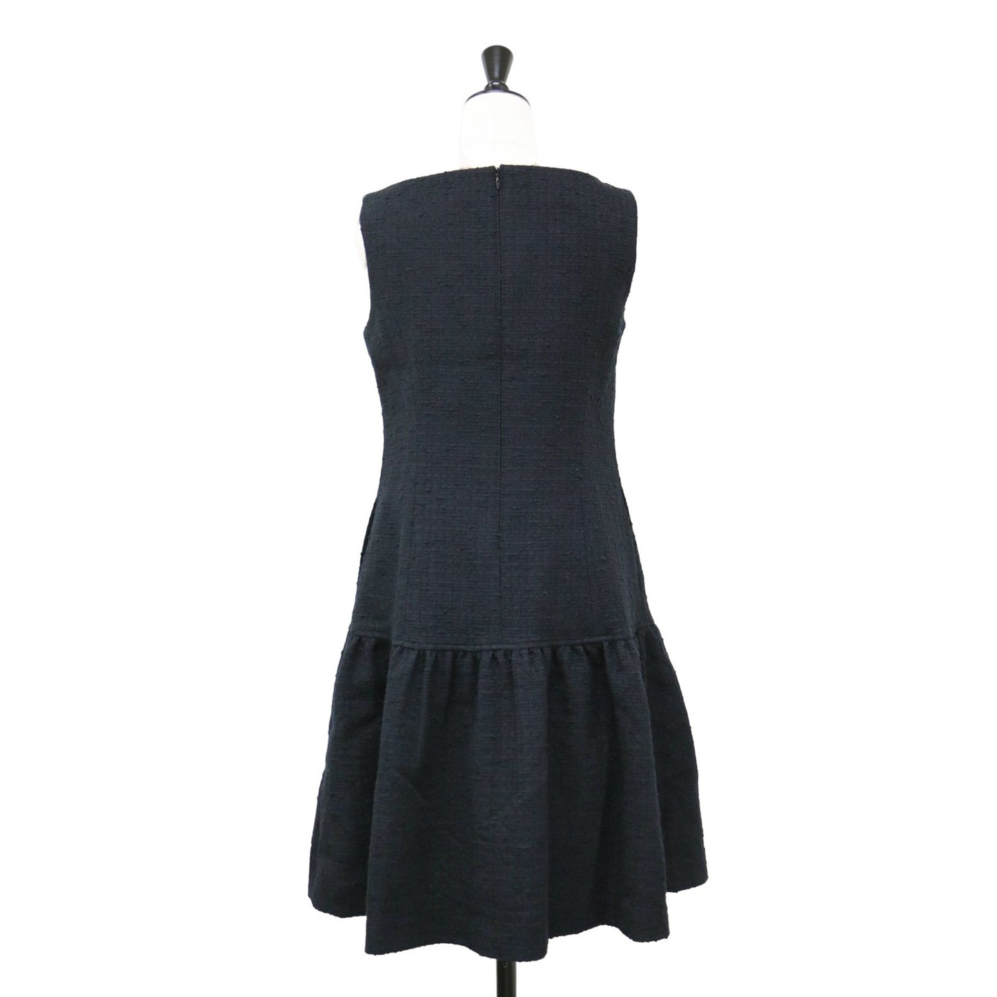 24春夏 サマー ツィ―ド ドレス / ワンピース ミディ丈 ノースリーブ ギャザー ペプラム