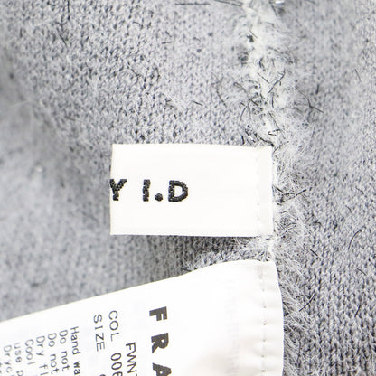 24春夏 2WAY ラメ フェザー パフスリーブ ニット / プルオーバー 半袖 ボートネック スクエアネック シャギー