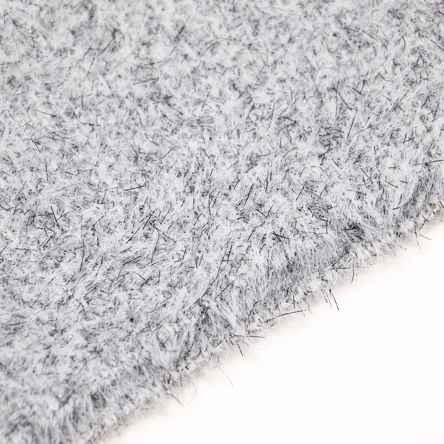 24春夏 2WAY ラメ フェザー パフスリーブ ニット / プルオーバー 半袖 ボートネック スクエアネック シャギー