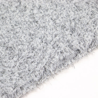 24春夏 2WAY ラメ フェザー パフスリーブ ニット / プルオーバー 半袖 ボートネック スクエアネック シャギー