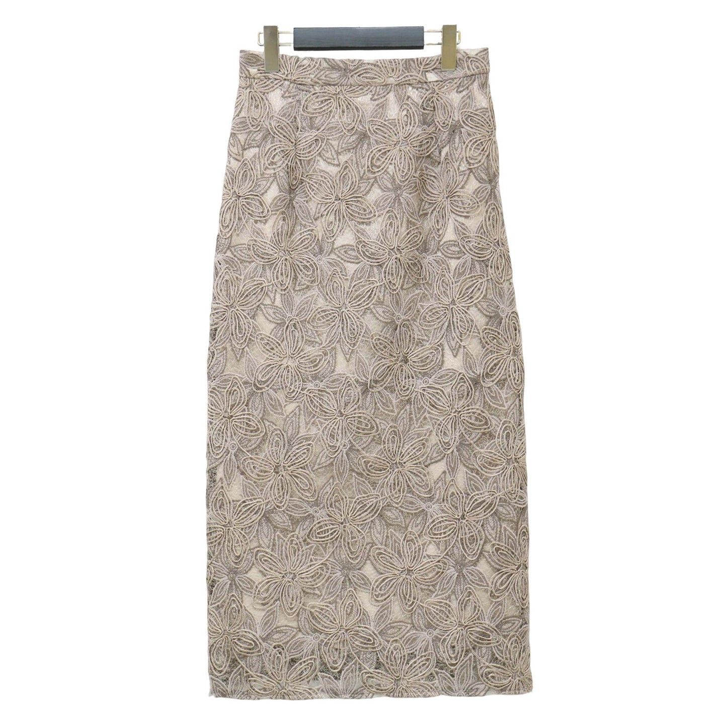 コードレース タイト スカート / ロング丈 Iライン ウエストゴム