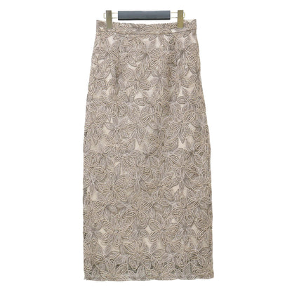 コードレース タイト スカート / ロング丈 Iライン ウエストゴム