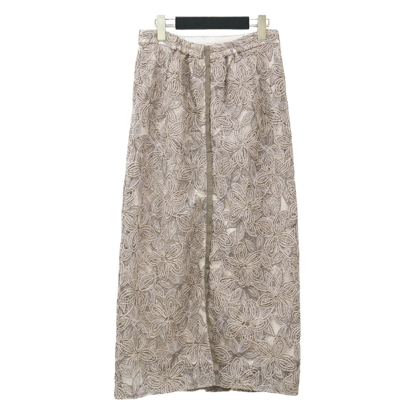 コードレース タイト スカート / ロング丈 Iライン ウエストゴム