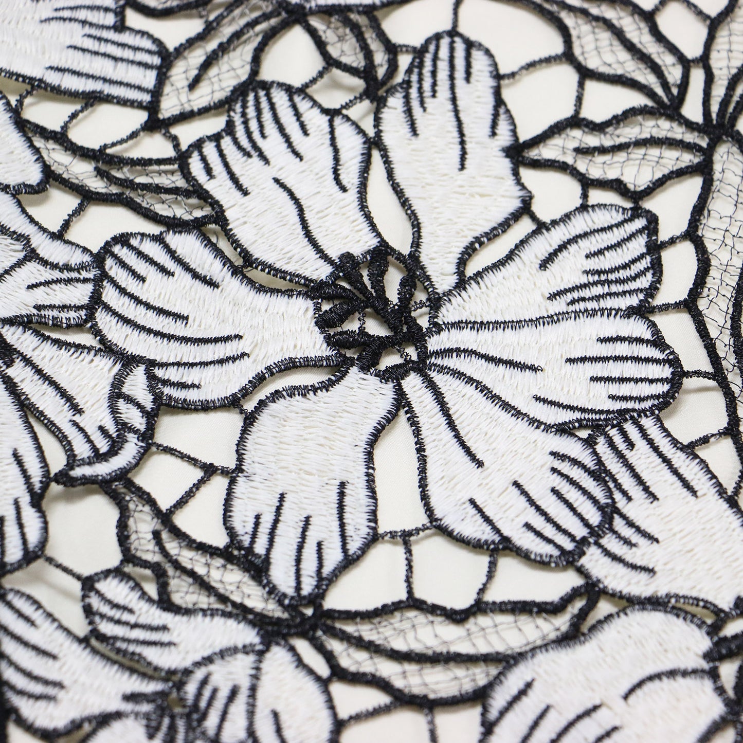 フラワー ラメ タイト スカート / ロング丈 エンブロイダリー レース スリット