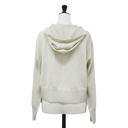 24秋冬 シアー ジップアップ ニット パーカー / Sheer Knit 2 Tiare フーディー ショート丈 リネン