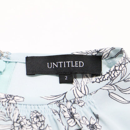 ボタニカル プリント ブラウス / 七分袖 花柄 フラワー 梨地生地 タック シャーリング ウォッシャブル