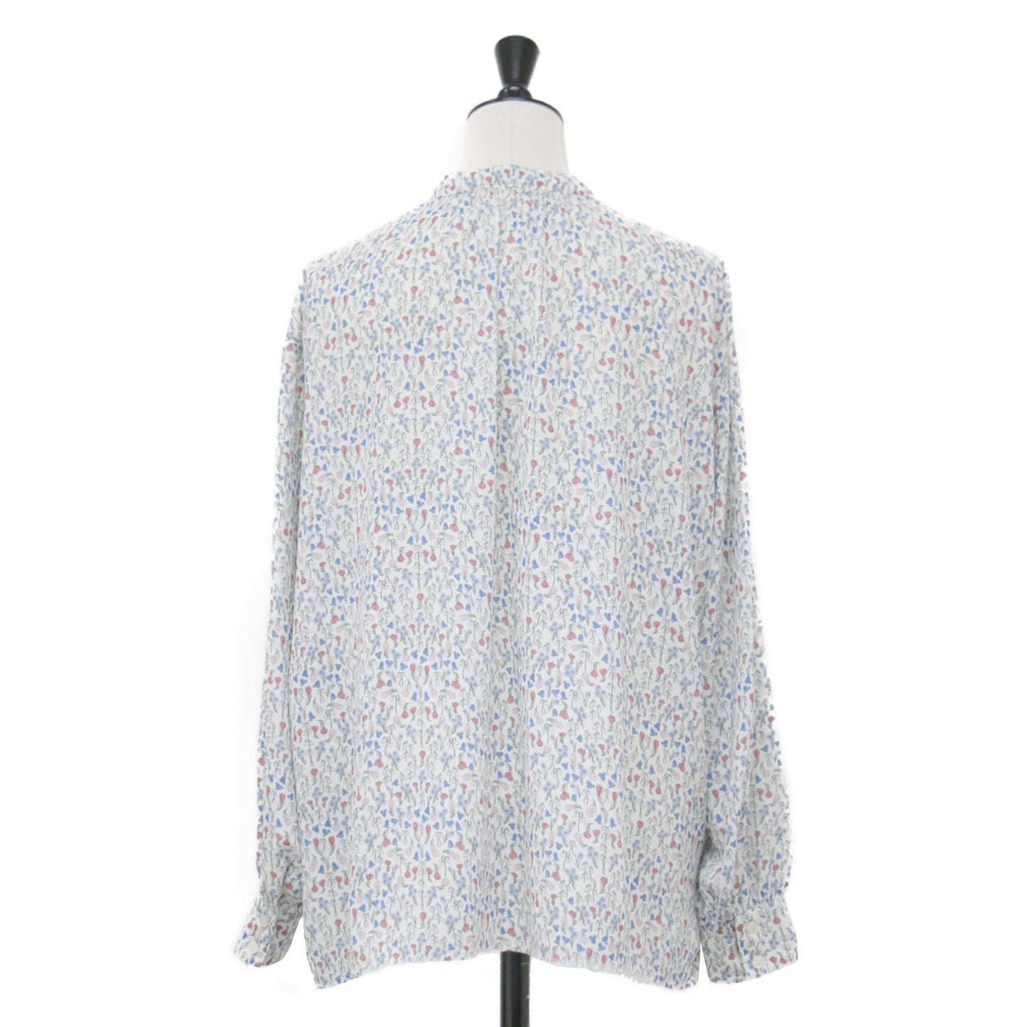 スノーブルーガーデン ブザム ブラウス / Snowblue Garden プルオーバー 長袖 スタンドネック 小花柄 フラワー ギャザー Aライン