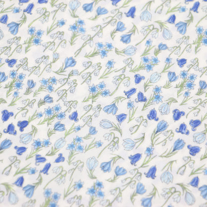 スノーブルーガーデン シャーリング ブラウス / Snowblue Garden 七分袖 スタンドネック 小花柄 フラワー ギャザー