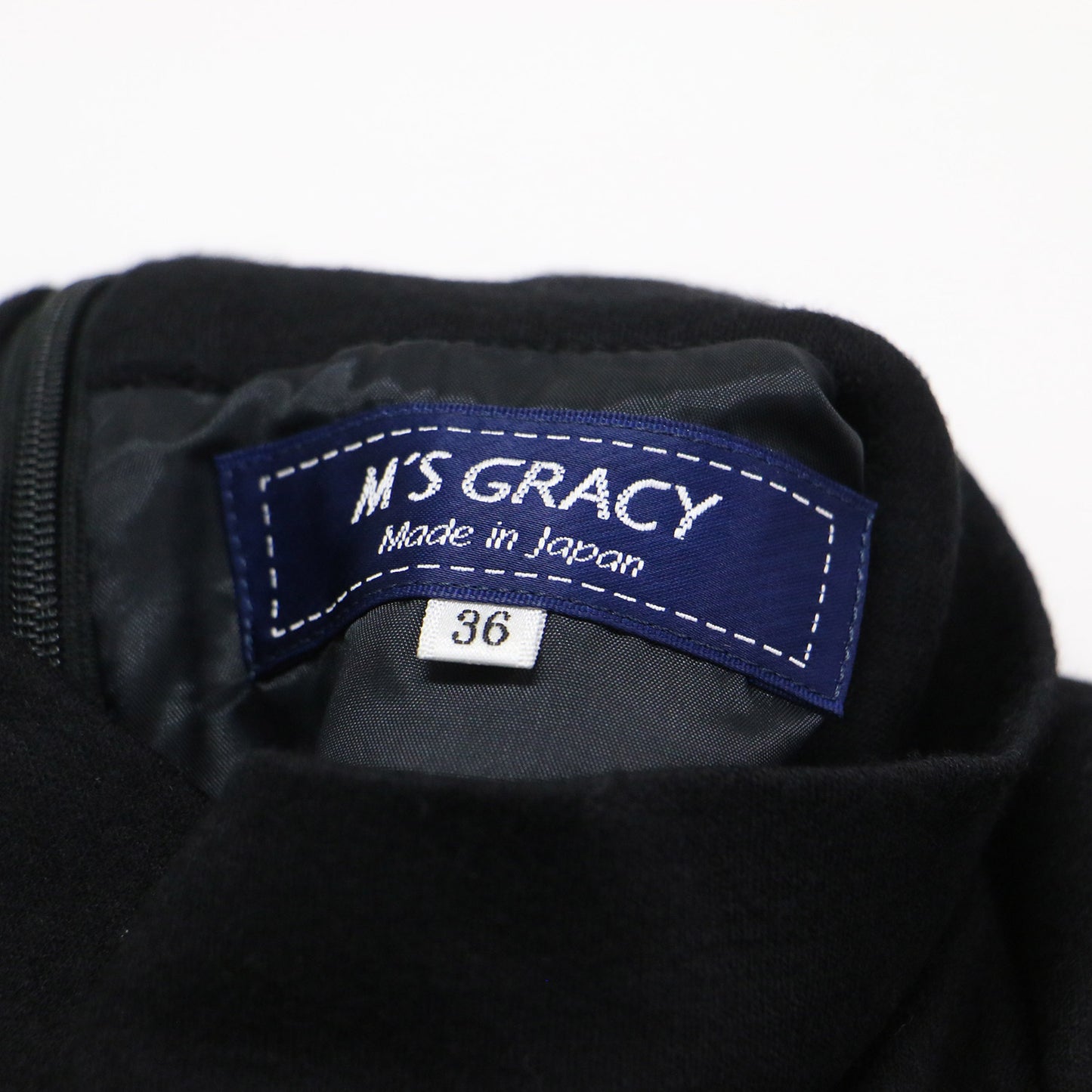 タイトシルエット コンビワンピース / ドレス 長袖 ミディ丈 ハイネック カメリア ブロックチェック