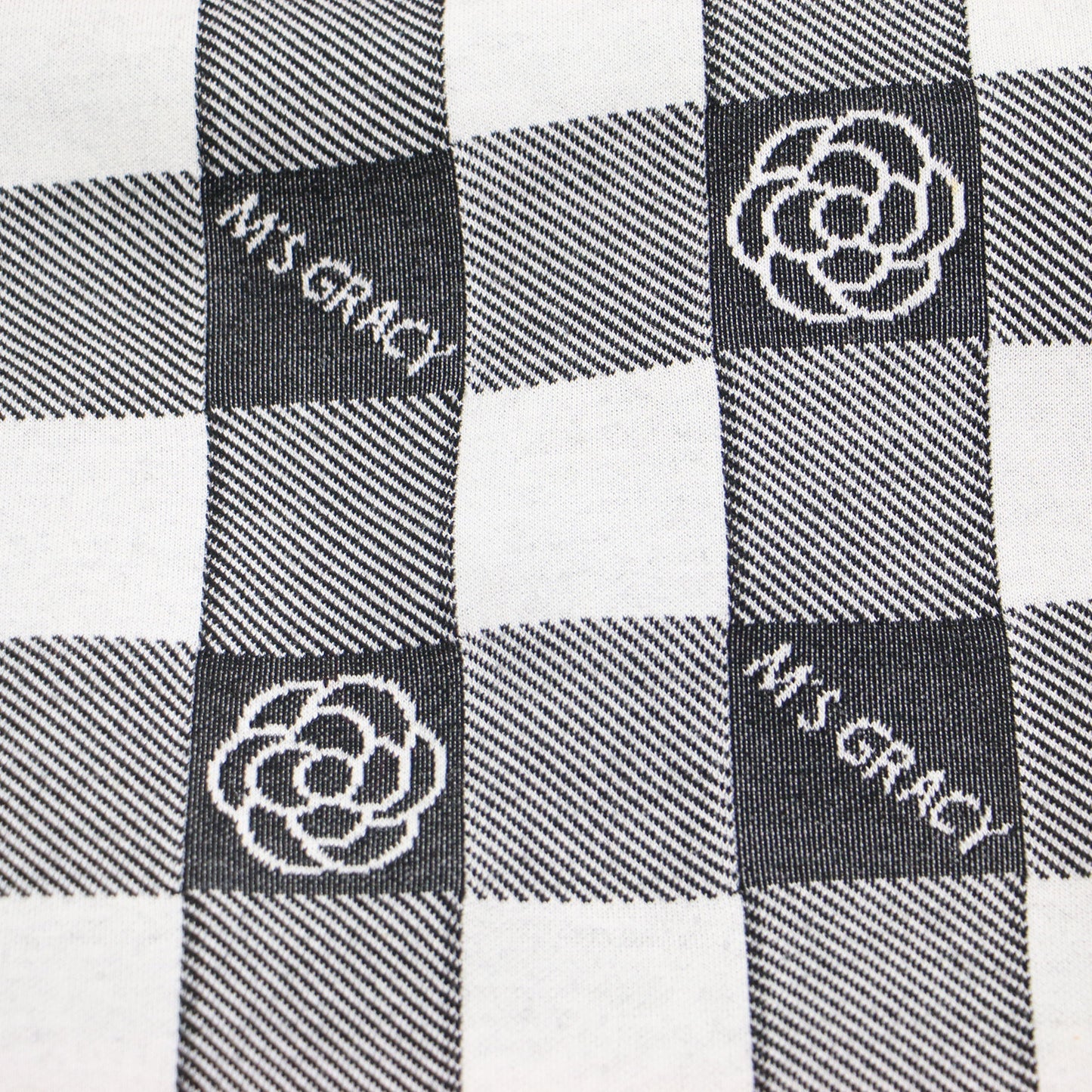 タイトシルエット コンビワンピース / ドレス 長袖 ミディ丈 ハイネック カメリア ブロックチェック