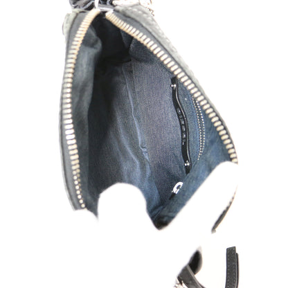 レザー チェーン ショルダーバッグ / LE-BHONNY ジップデザイン ロゴ クロスボディ