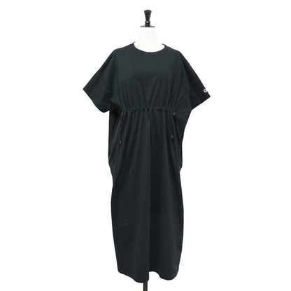 24春夏 FREAK'S STORE 別注 ドローコード 半袖 ワンピース / CODE SHORT SLEEVE ONE PIECE ロング クルーネック カットソー素材 コットン
