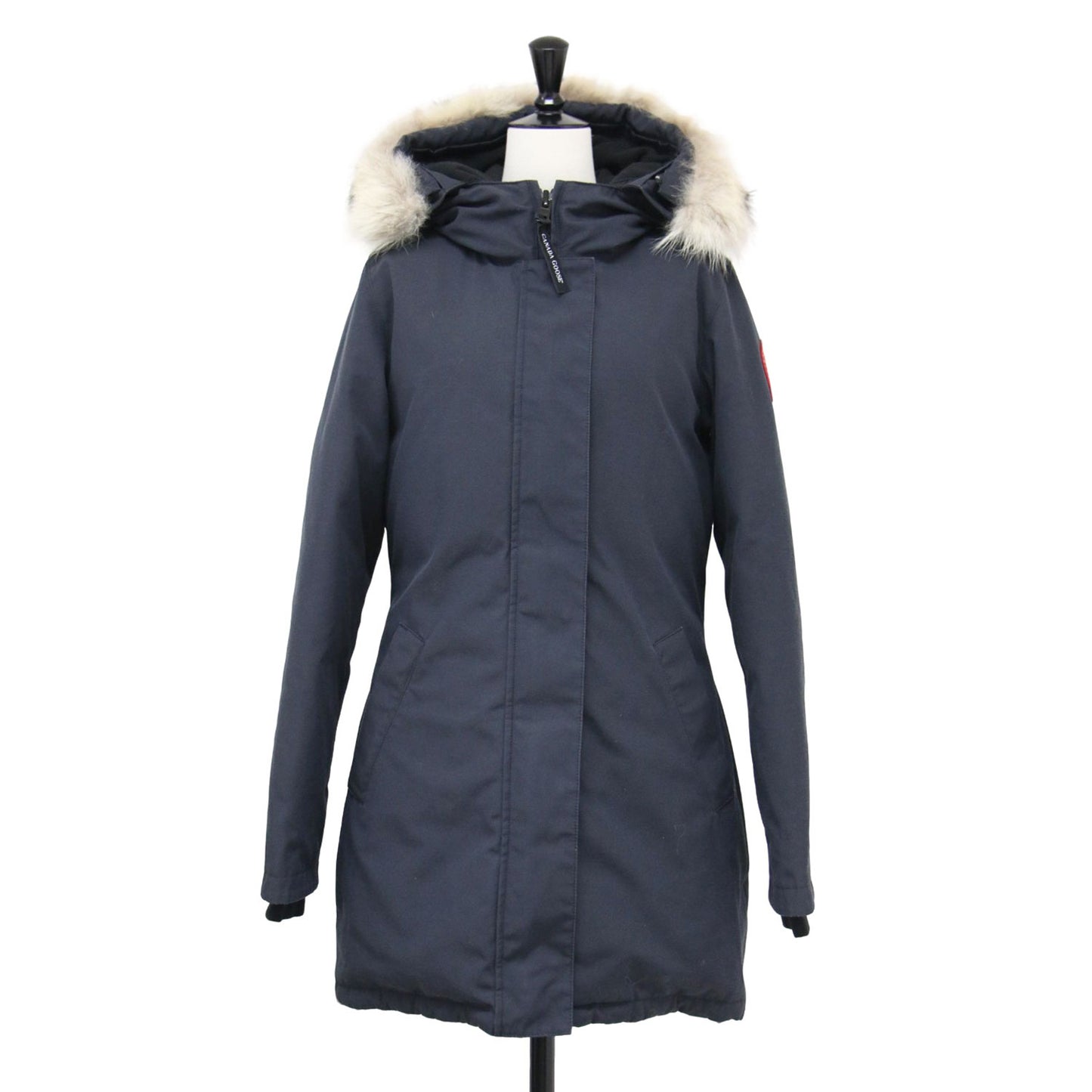 ヴィクトリアパーカー / VICTORIA PARKA 3037L ダウン コート ミドル丈 フード ファー ワッペン
