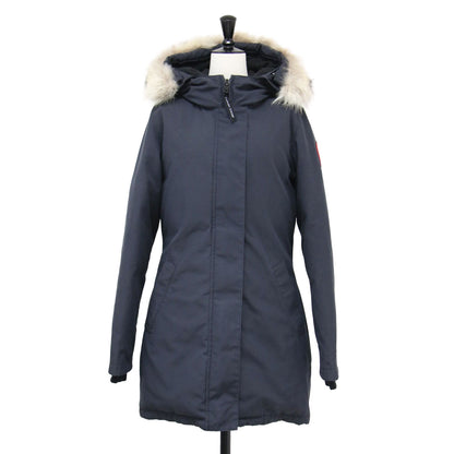 ヴィクトリアパーカー / VICTORIA PARKA 3037L ダウン コート ミドル丈 フード ファー ワッペン