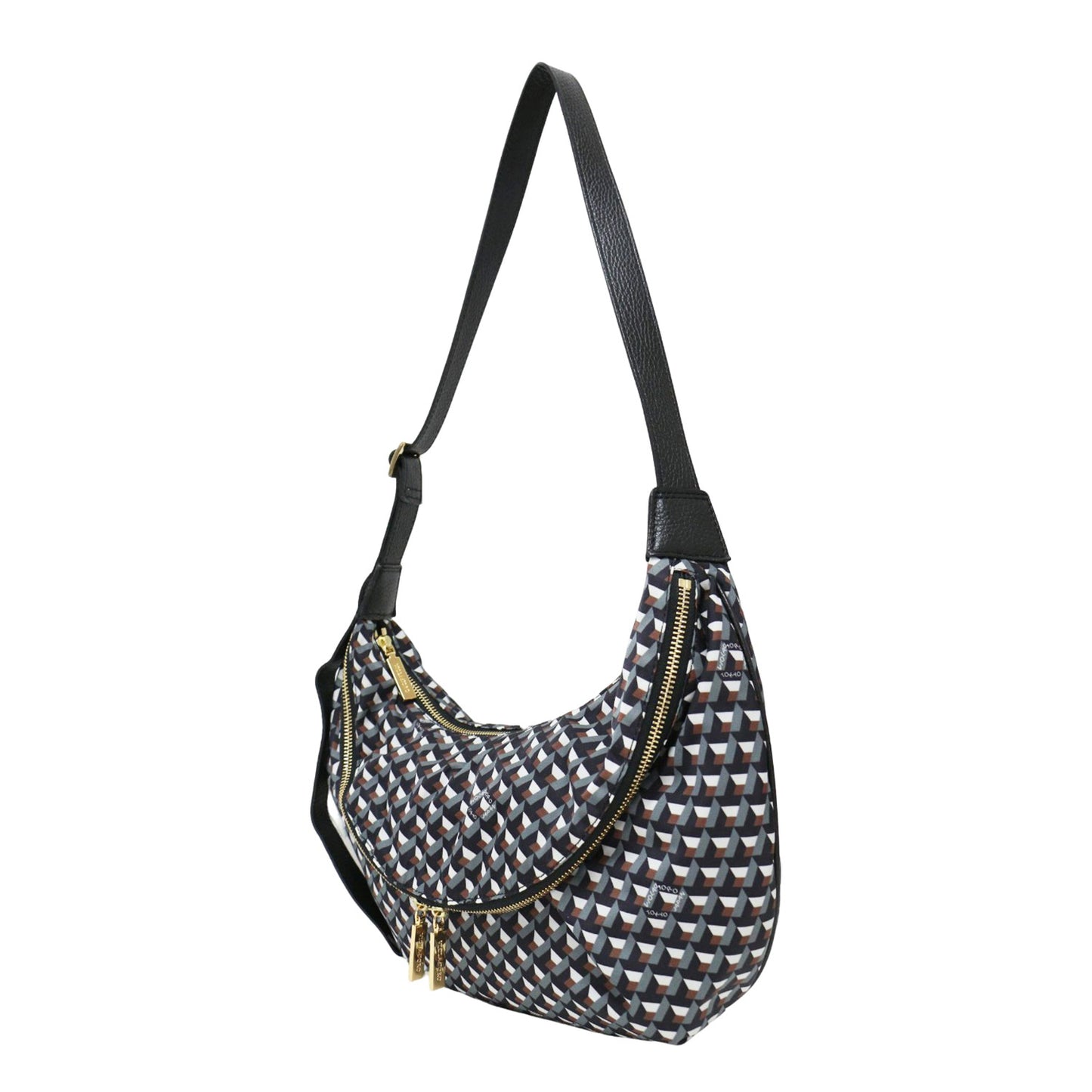 モノグラム柄 ショルダーバッグ / クロスボディ 肩掛け プリント ナイロン