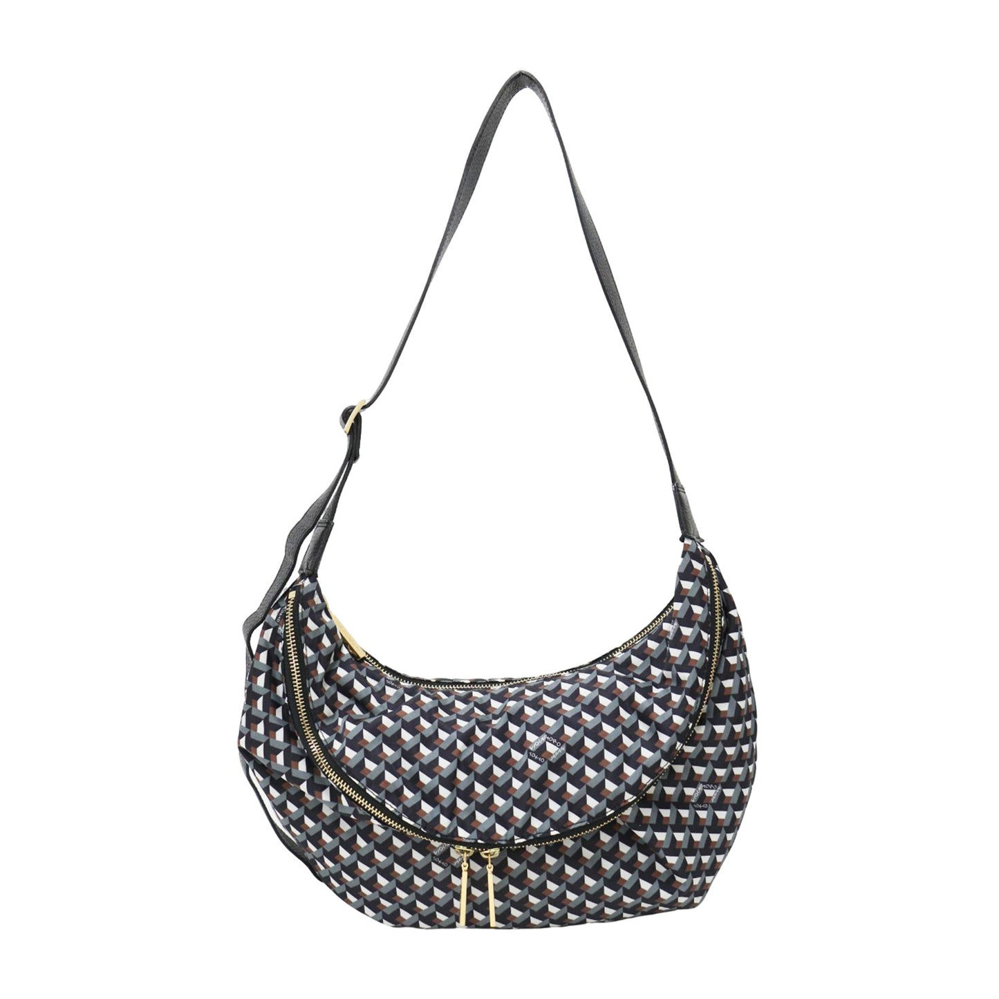 モノグラム柄 ショルダーバッグ / クロスボディ 肩掛け プリント ナイロン