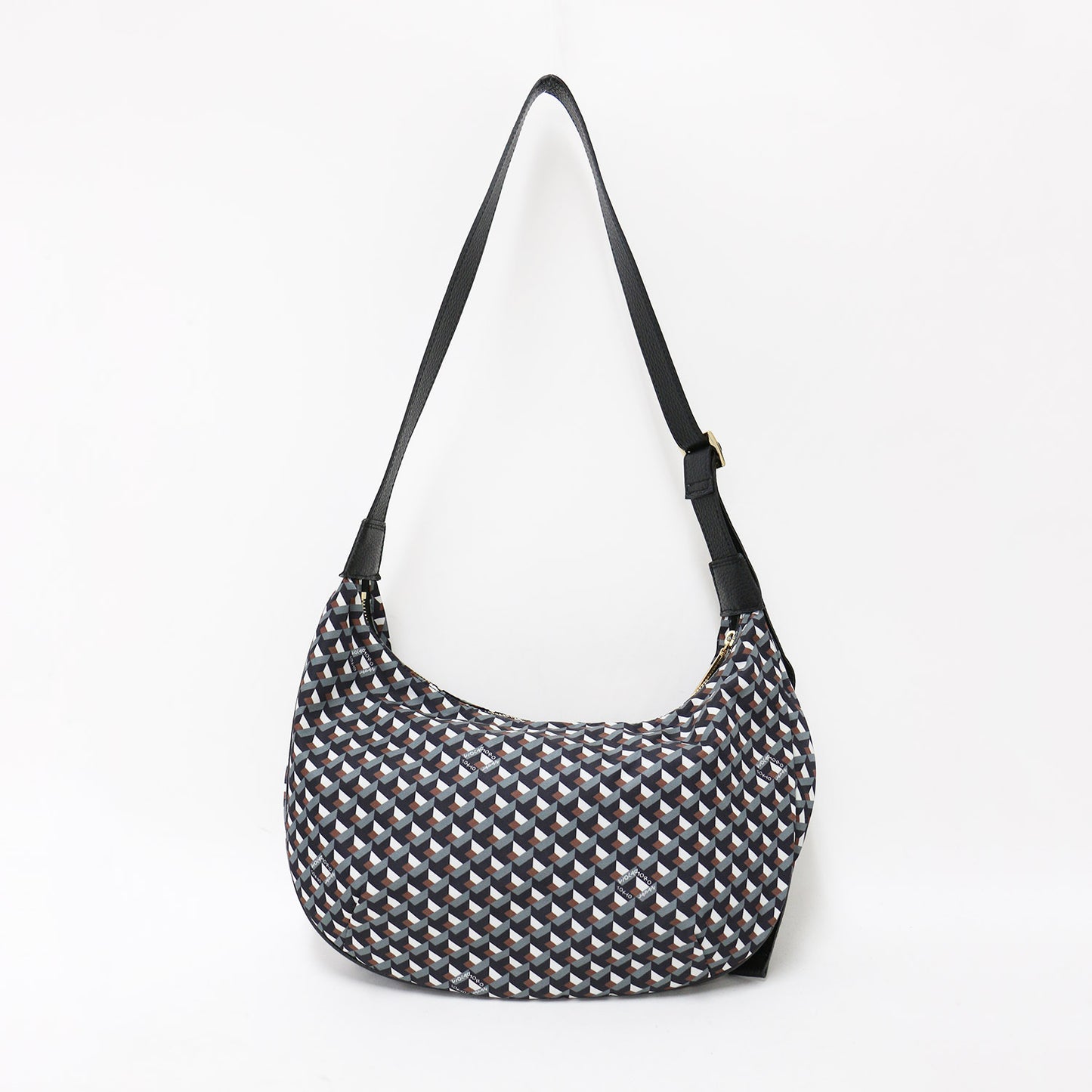 モノグラム柄 ショルダーバッグ / クロスボディ 肩掛け プリント ナイロン