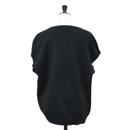 コットン カシミヤ クルーネック ニット ベスト / ノースリーブ ハイゲージ