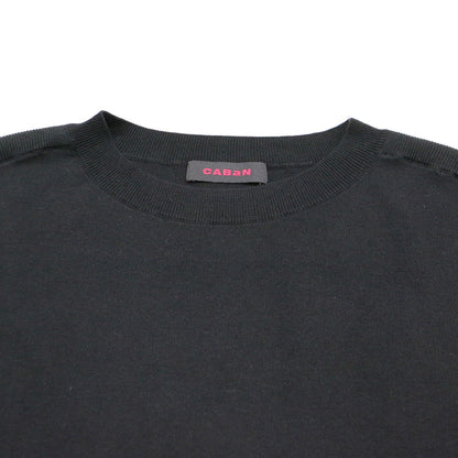 コットン カシミヤ クルーネック ニット ベスト / ノースリーブ ハイゲージ