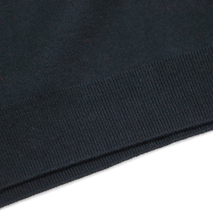 コットン カシミヤ クルーネック ニット ベスト / ノースリーブ ハイゲージ