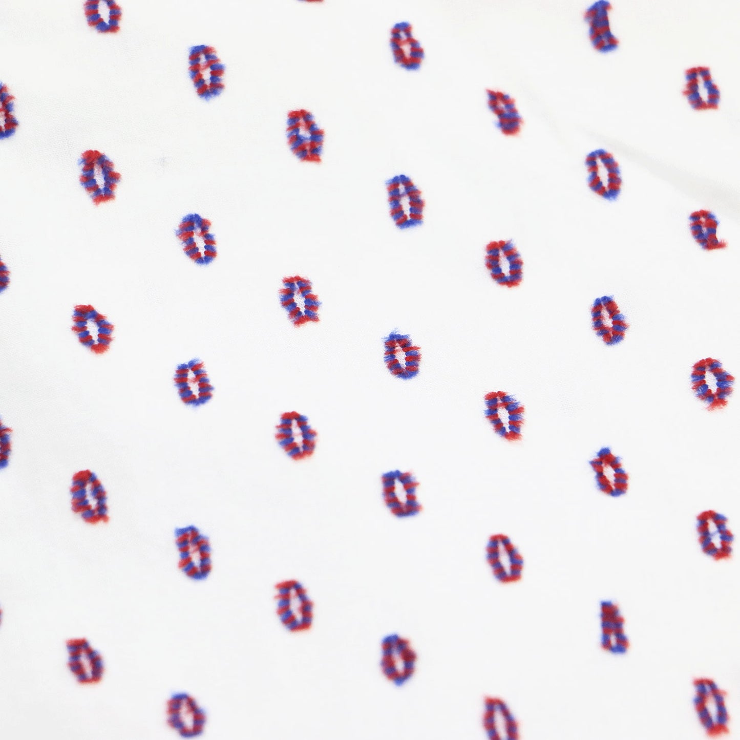 カットジャガード タキシード シャツ / ブラウス 長袖 ノーカラー ドット コットン フィービー期