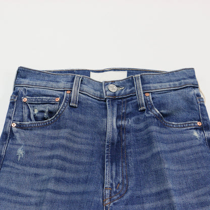 ワイド ストレート デニム パンツ / THE RAMBLER ZIP ANKLE アンクル丈 ハイウエスト ストレッチ コットン