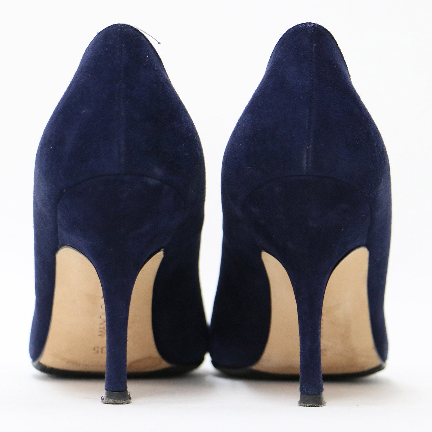 Manolo Blahnik スエード ハイヒール 青 MANOLO BLAHNIK (マノロ 