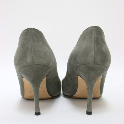 スウェード ハイヒール パンプス / ポンテッドトゥ ピンヒール レザー