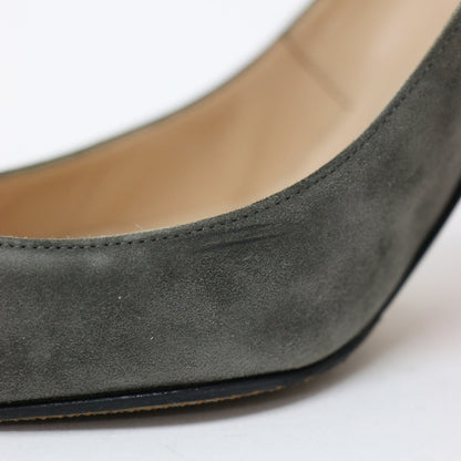 スウェード ハイヒール パンプス / ポンテッドトゥ ピンヒール レザー