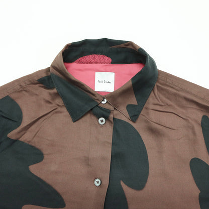 ビッグフラワー 長袖 シャツ / Big Flower ブラウス レギュラーカラー 花柄