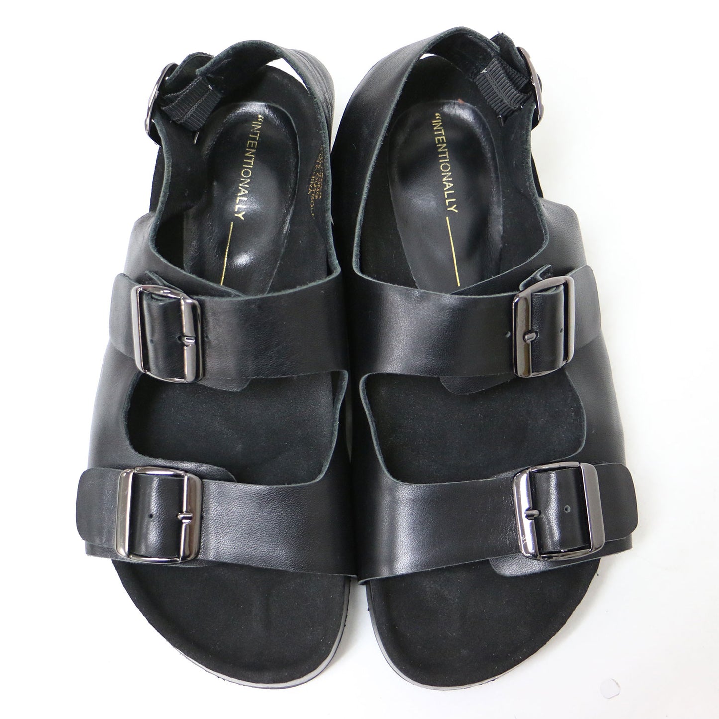 レザー ベルト サンダル / EXXY ウエッジソール バックストラップ ボリュームソール