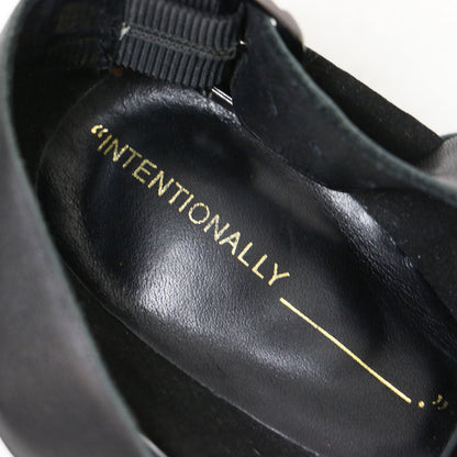 レザー ベルト サンダル / EXXY ウエッジソール バックストラップ ボリュームソール