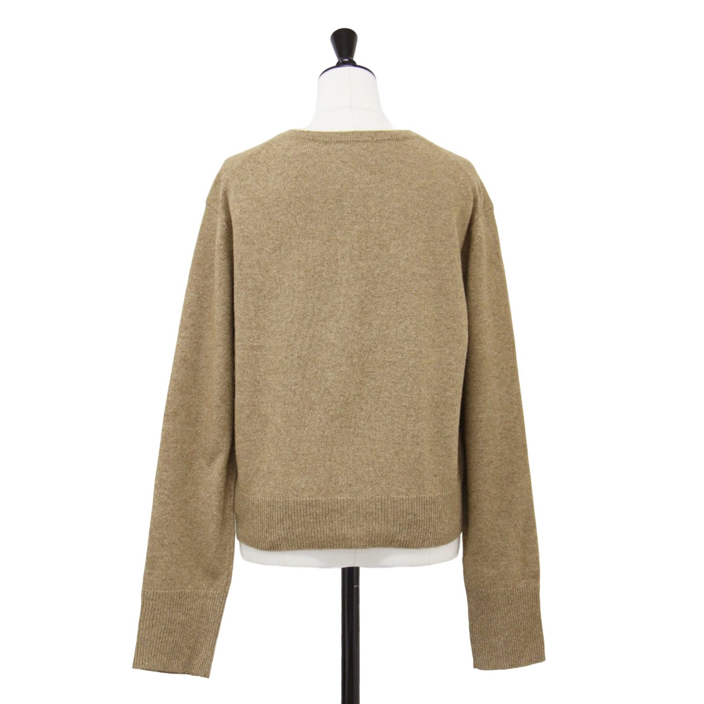 23秋冬 ウール カシミヤ シルク クルーネック カーディガン / ニット ショート丈 長袖