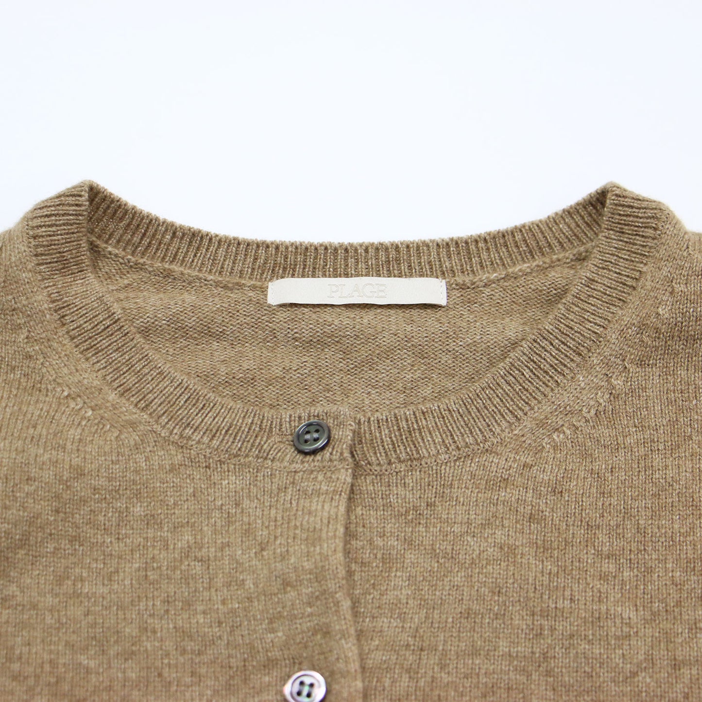 23秋冬 ウール カシミヤ シルク クルーネック カーディガン / ニット ショート丈 長袖