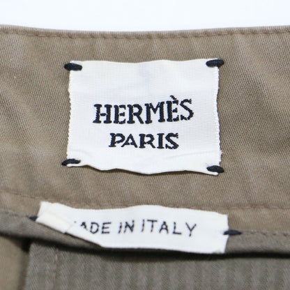 ワイド クロップド パンツ / センターピンタック ハイウエスト ストレッチ コットン