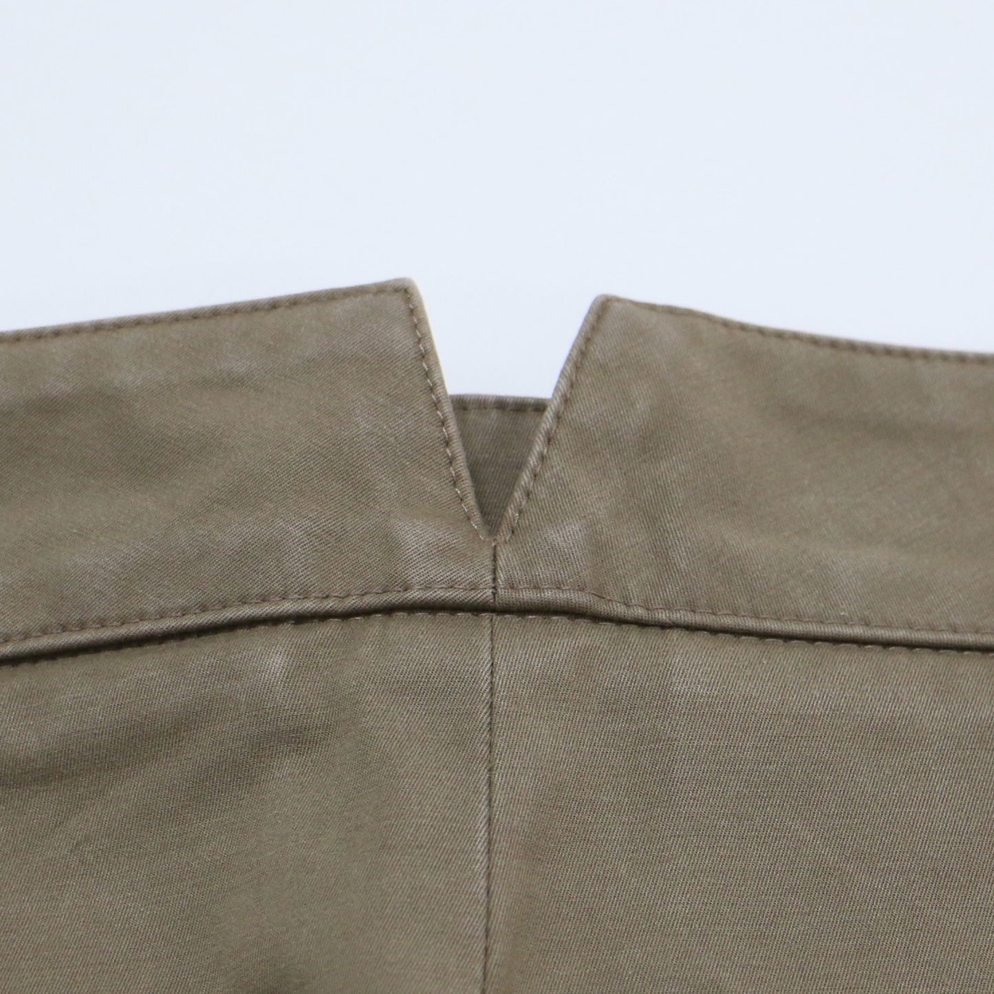 ワイド クロップド パンツ / センターピンタック ハイウエスト ストレッチ コットン