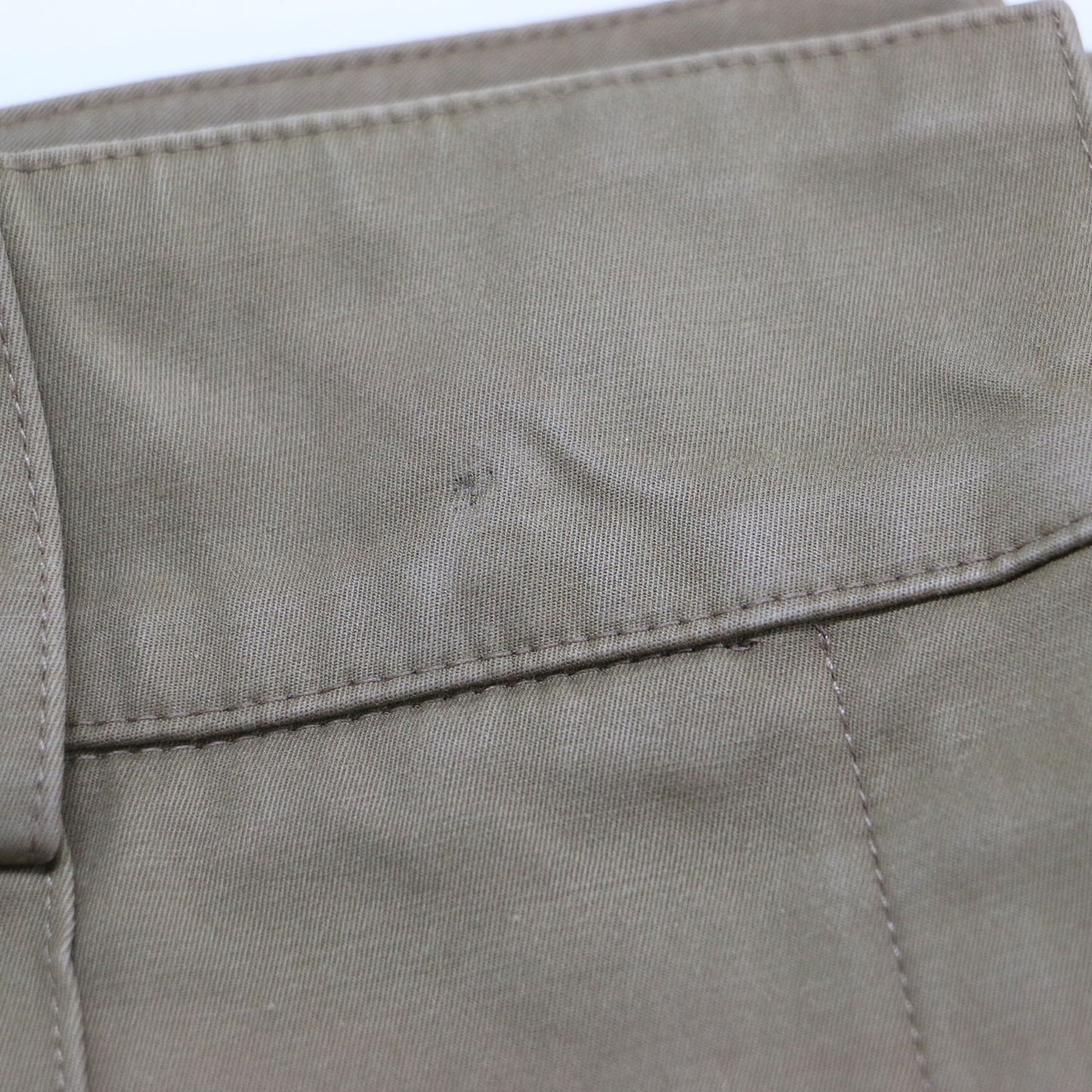 ワイド クロップド パンツ / センターピンタック ハイウエスト ストレッチ コットン