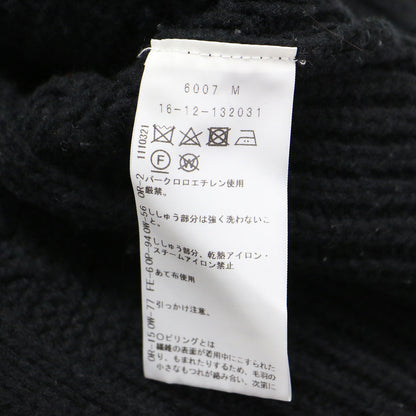 ローゲージ アイレット ケーブル クロップド トップ / ニット プルオーバー ショート丈 クルーネック 長袖 ウール