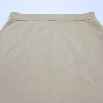 25春夏 マーセライズ コットン ニット スカート / mercerize cotton kn ロング Iライン ウエストゴム コットン