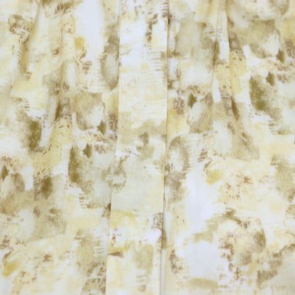 プリント プリーツ ノースリーブ ワンピース / ロング ノースリーブ 総柄