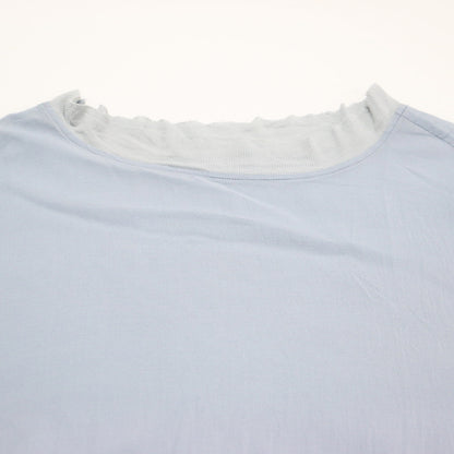 シアー クルーネック チュニック ブラウス / Adjustable Crew ロング丈 長袖