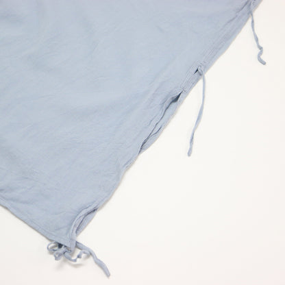 シアー クルーネック チュニック ブラウス / Adjustable Crew ロング丈 長袖
