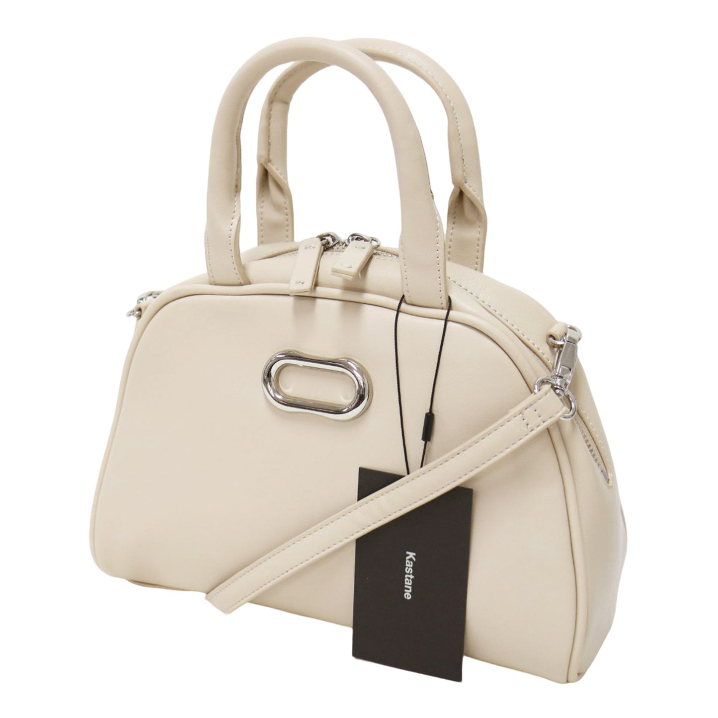 25春夏 オーバルパーツ ボストンバッグ / oval parts boston bag ショルダーバッグ 2WAY 合成皮革