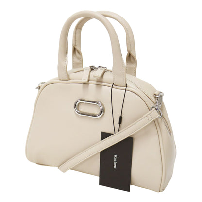 25春夏 オーバルパーツ ボストンバッグ / oval parts boston bag ショルダーバッグ 2WAY 合成皮革