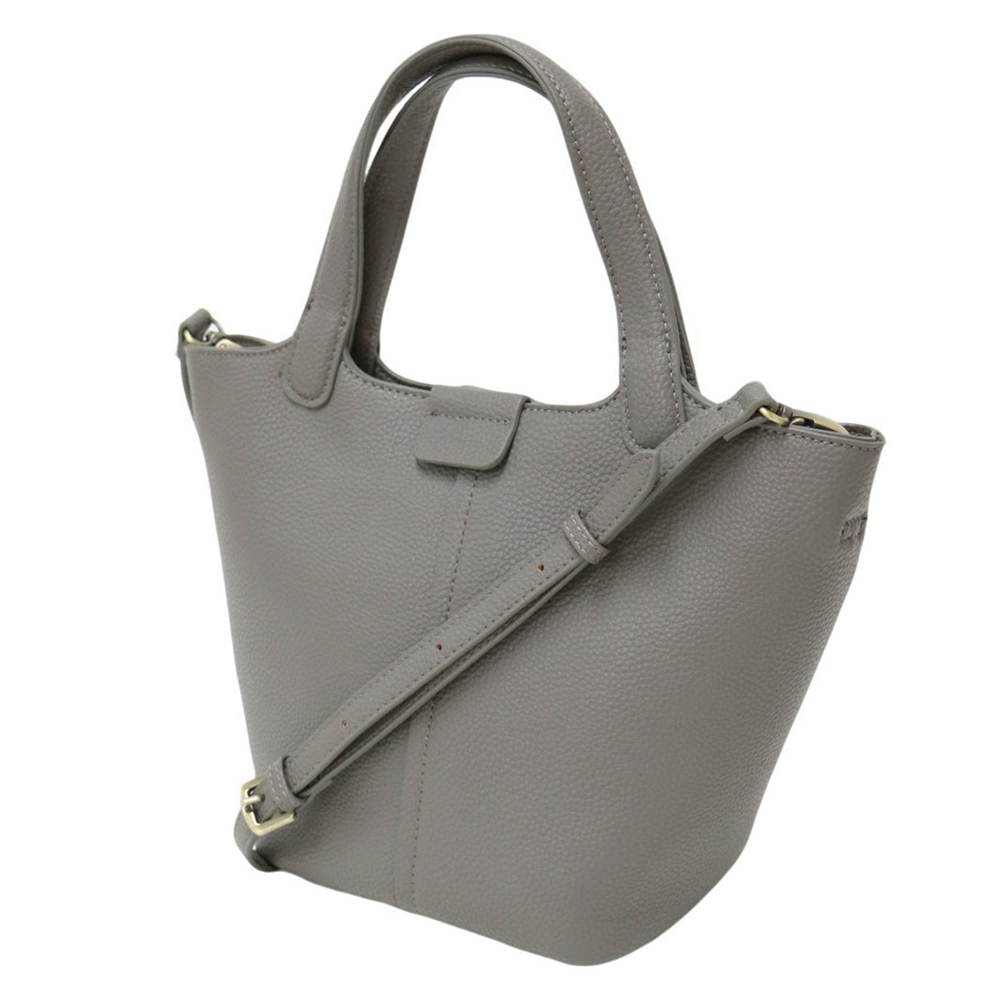 2WAY バケット トートバッグ / ショルダーバッグ フェイクレザー